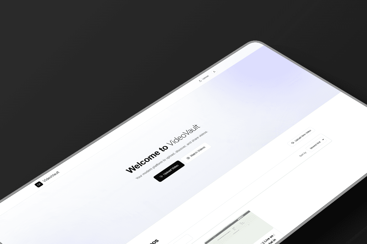 VideoVault – Video Upload Platform