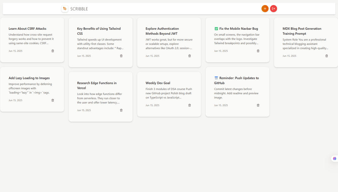 Scribble - A Notes App