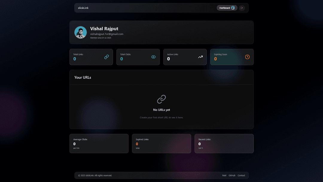 SlickLink - URL Shortener & QR Code Generator